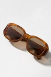 Raen Zouk Rectangle Sunglasses In Brown