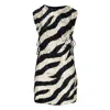 Raevynn Women's Fallon Dress In Zebra Sequin In Black