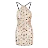 Raevynn Women's Neutrals Skylar Dress In Pearly Disc Sequins In Black/white