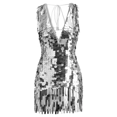 Raevynn Women's Phoenix Dress In Silver Sequins