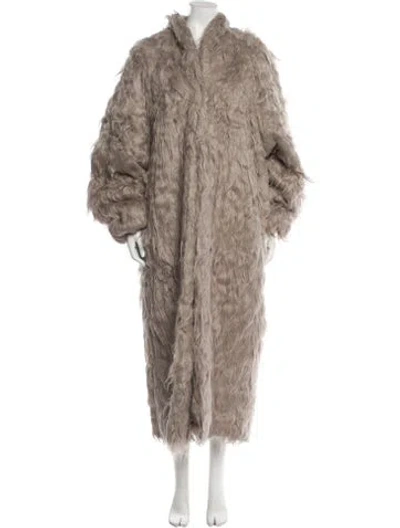 Pre-owned Raey Alpaca Faux Fur Coat W/ Tags In Neutral
