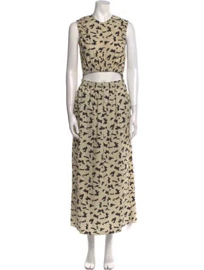 Pre-owned Raey Animal Print Long Dress
