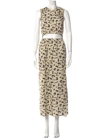 Pre-owned Raey Animal Print Long Dress
