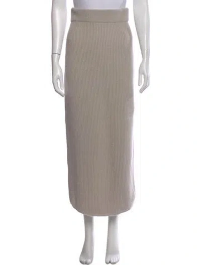 Pre-owned Raey Baby Alpaca Midi Length Skirt In Neutral