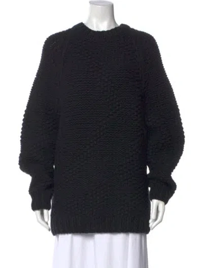 Pre-owned Raey Cashmere Crew Neck Sweater In Black