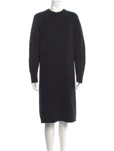 Pre-owned Raey Cashmere Knee-length Dress In Blue