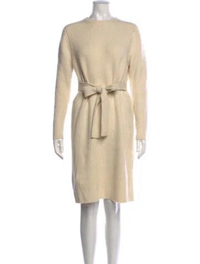 Pre-owned Raey Cashmere Knee-length Dress In Neutrals