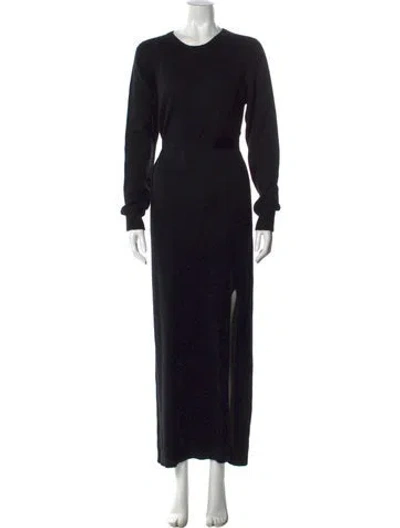 Pre-owned Raey Cashmere Long Dress In Black