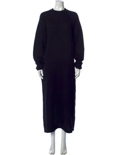 Pre-owned Raey Cashmere Long Dress In Black