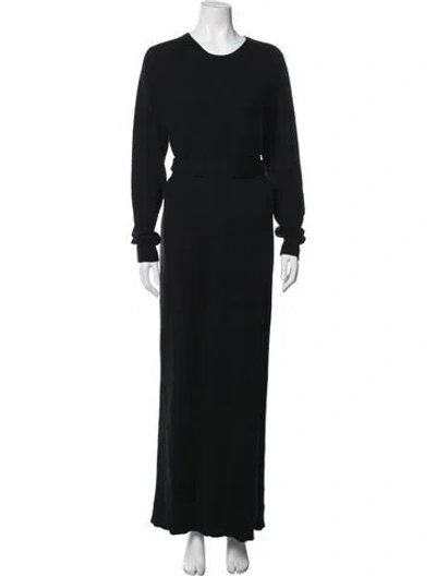 Pre-owned Raey Cashmere Long Dress In Black