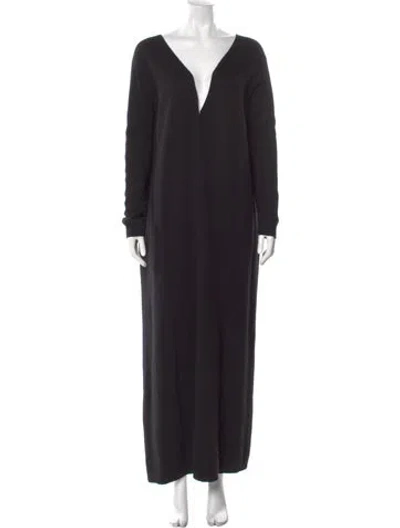 Pre-owned Raey Cashmere Long Dress In Blue