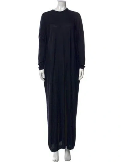 Pre-owned Raey Cashmere Long Dress In Blue