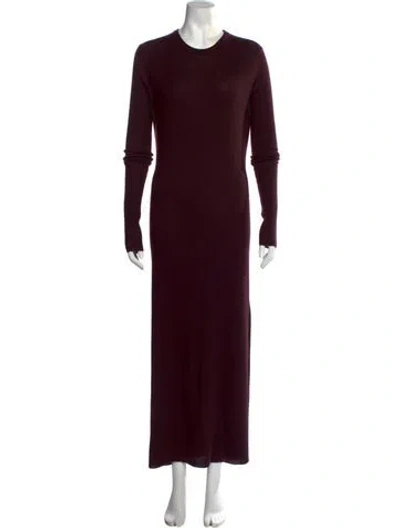 Pre-owned Raey Cashmere Long Dress In Red
