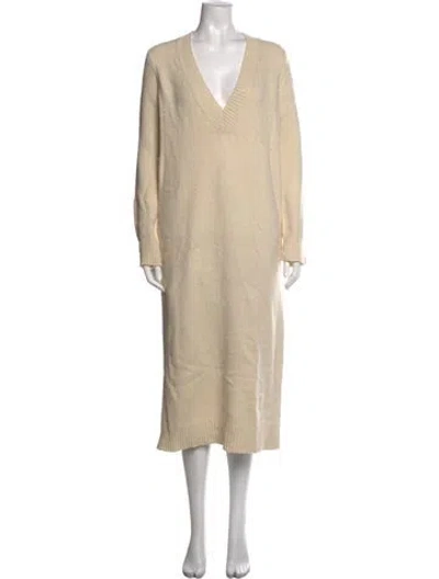 Pre-owned Raey Cashmere Midi Length Dress In Neutrals