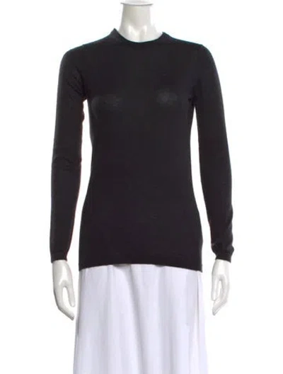 Pre-owned Raey Cashmere Mock Neck Sweater In Blue