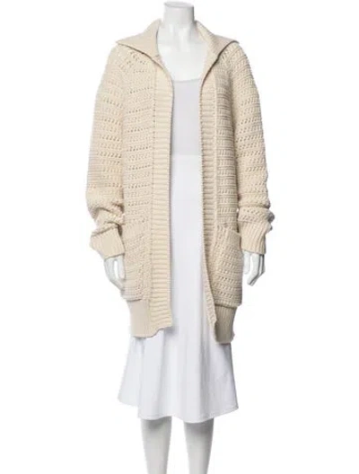 Pre-owned Raey Cashmere Open Front Sweater In Neutral