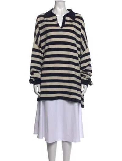 Pre-owned Raey Cashmere Striped Sweater In Neutral