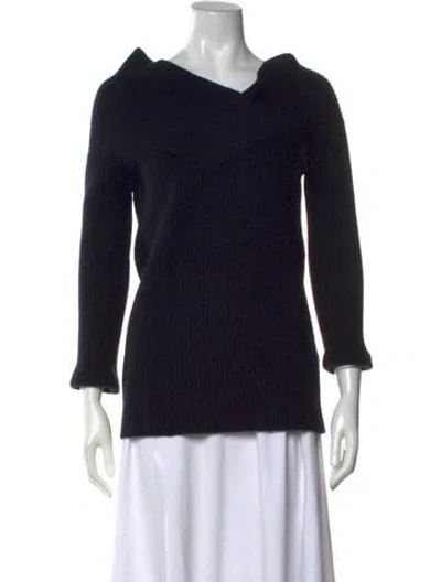 Pre-owned Raey Cashmere V-neck Sweater In Blue