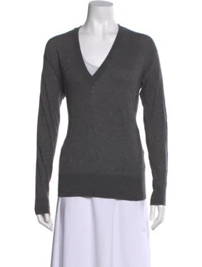 Pre-owned Raey Cashmere V-neck Sweater In Gray