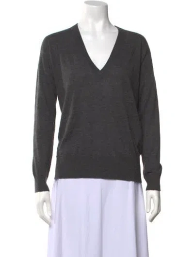 Pre-owned Raey Cashmere V-neck Sweater In Grey