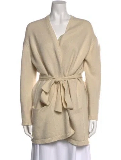 Pre-owned Raey Cashmere V-neck Sweater In Neutral