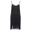 Raey Cocktail Tiered Fringe Flapper Dress In Black