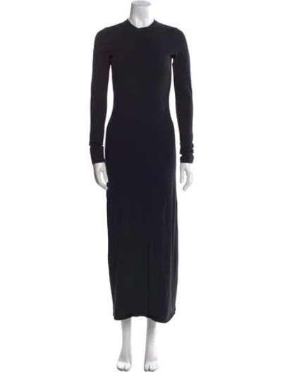 Pre-owned Raey Crew Neck Long Dress In Black