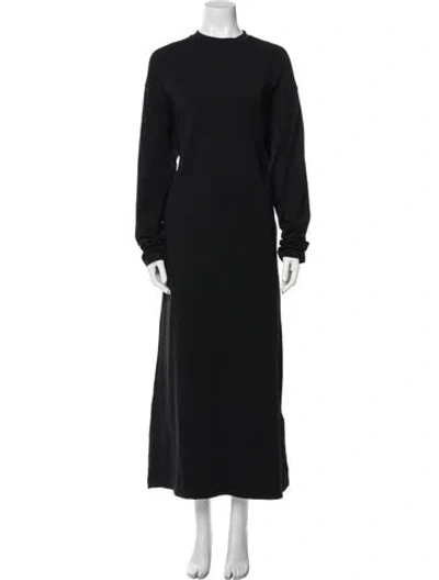 Pre-owned Raey Crew Neck Long Dress In Black