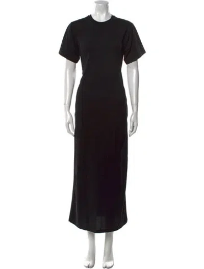 Pre-owned Raey Crew Neck Long Dress In Black