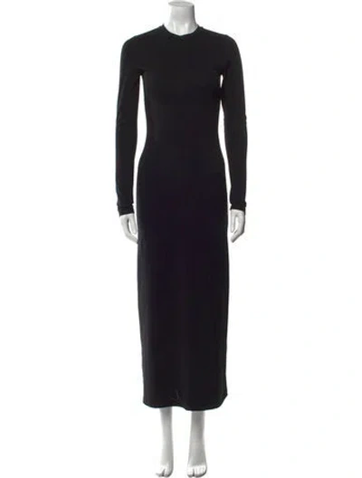 Pre-owned Raey Crew Neck Long Dress In Black