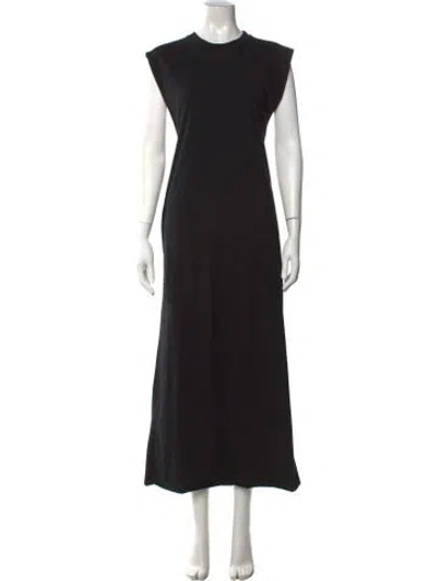Pre-owned Raey Crew Neck Long Dress In Black