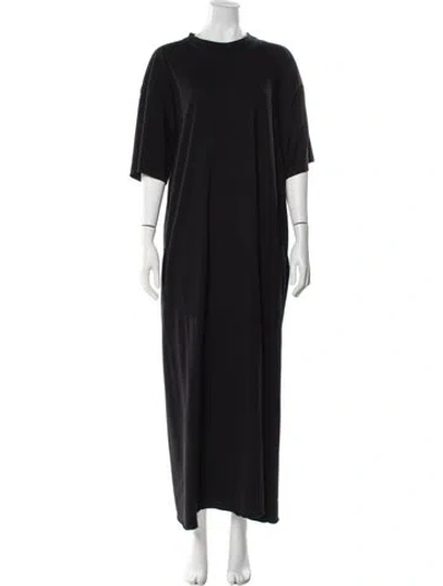 Pre-owned Raey Crew Neck Long Dress In Blue