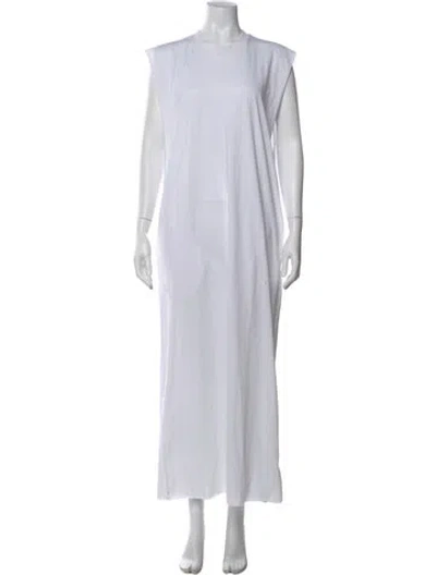 Pre-owned Raey Crew Neck Long Dress In White