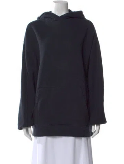 Pre-owned Raey Crew Neck Long Sleeve Hoodie In Blue