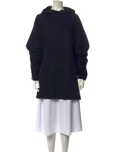 Pre-owned Raey Crew Neck Long Sleeve Hoodie In Blue