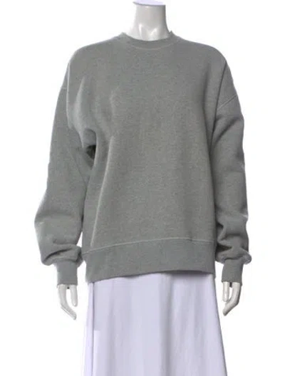 Pre-owned Raey Crew Neck Long Sleeve Sweatshirt In Gray