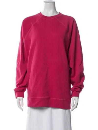 Pre-owned Raey Crew Neck Long Sleeve Sweatshirt In Pink