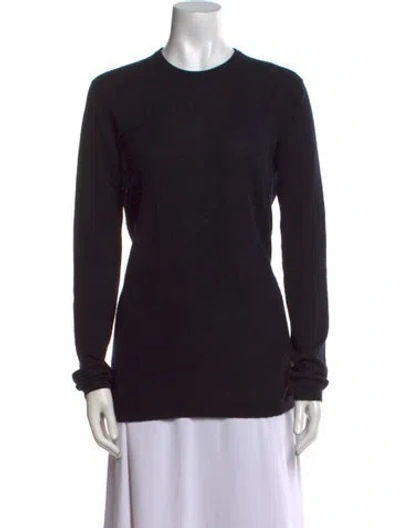 Pre-owned Raey Crew Neck Long Sleeve Top In Black