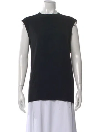 Pre-owned Raey Crew Neck Sleeveless Top In Black