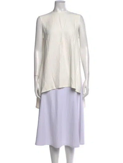 Pre-owned Raey Crew Neck Sleeveless Top In Neutrals
