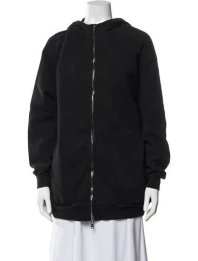 Pre-owned Raey Distressed Accents Robe In Black