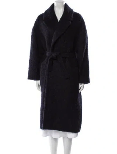 Pre-owned Raey Faux Fur Coat In Blue