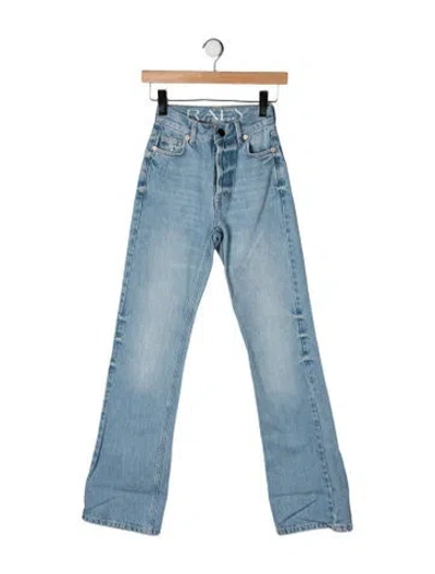 Pre-owned Raey High-rise Flared Jeans In Blue