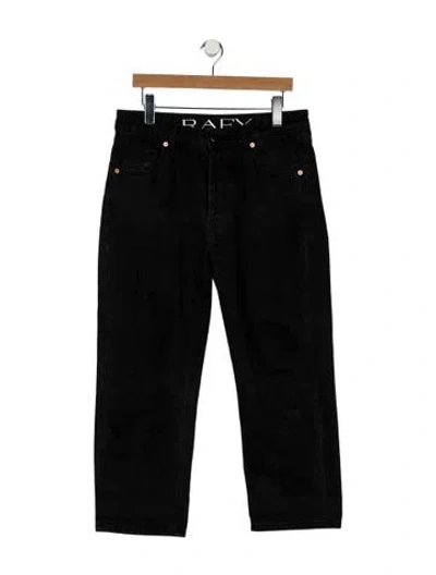 Pre-owned Raey High-rise Straight Leg Jeans In Black