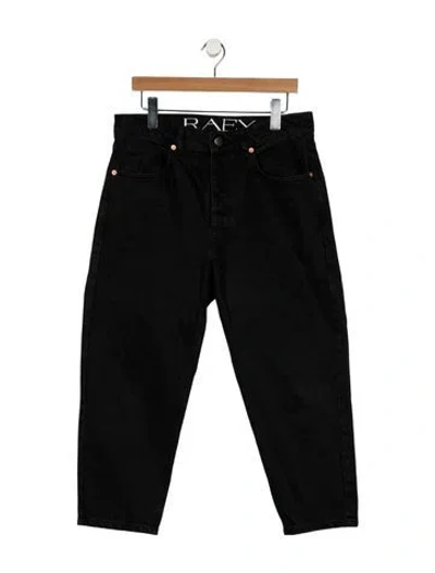 Pre-owned Raey High-rise Straight Leg Jeans In Black