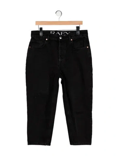 Pre-owned Raey High-rise Straight Leg Jeans In Black