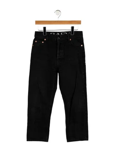 Pre-owned Raey High-rise Straight Leg Jeans In Black