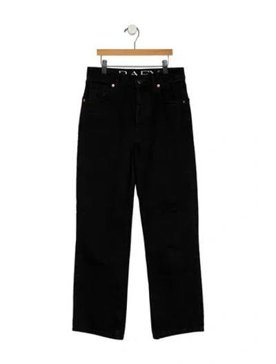 Pre-owned Raey High-rise Straight Leg Jeans In Black