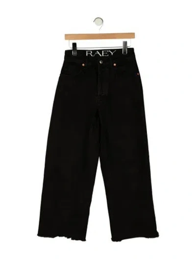 Pre-owned Raey High-rise Straight Leg Jeans In Black