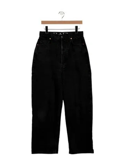 Pre-owned Raey High-rise Straight Leg Jeans In Black